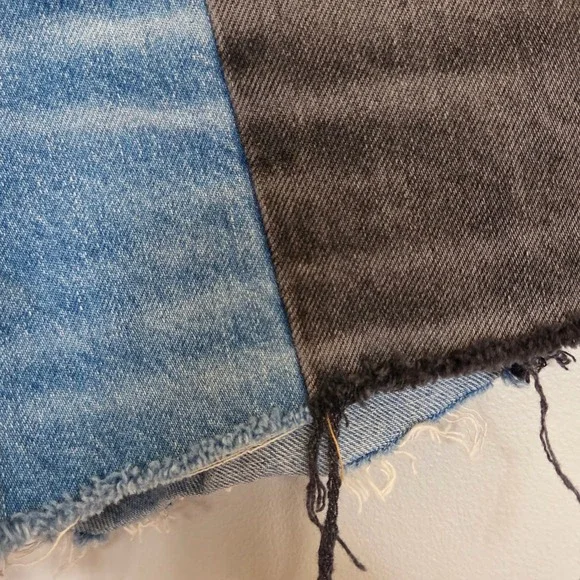 BDG Urban Outfitters Distressed Colorblock Denim Shorts Size 26  Organic Cotton - Picture 11 of 12